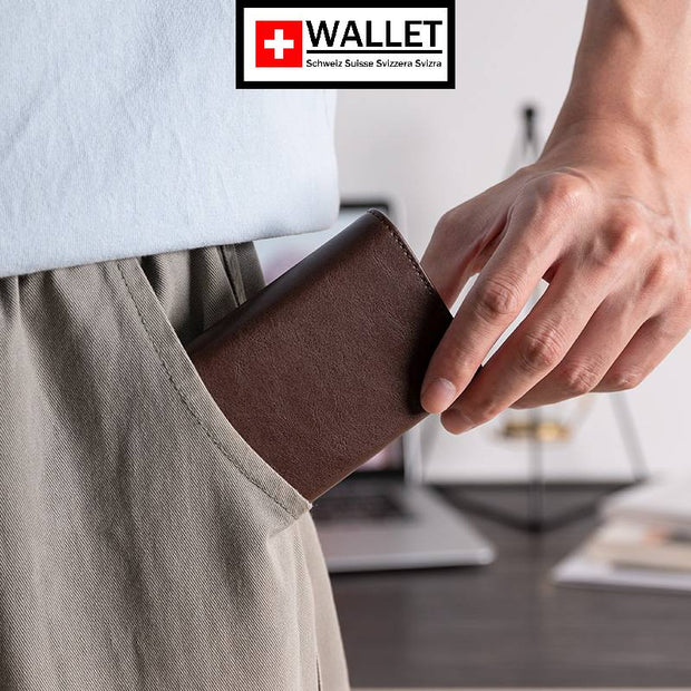 "ZÜRICH" WALLET,  ECHTES LEDER, MIT MÜNZFACH