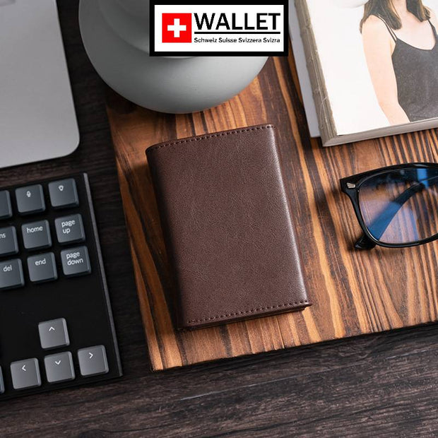 "ZÜRICH" WALLET,  ECHTES LEDER, MIT MÜNZFACH